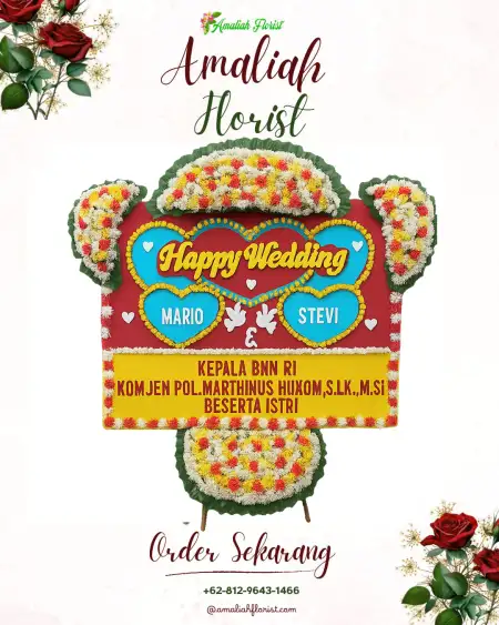 Papan Bunga Pernikahan Satriyan
